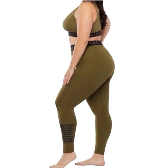Savage X by Fenty NWTs High Waist Jersey Legging Military Olive Green size 1X - Picture 1 of 10
